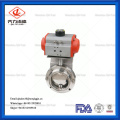 SS304/SS316L sanitary thread pneumatic butterfly valve