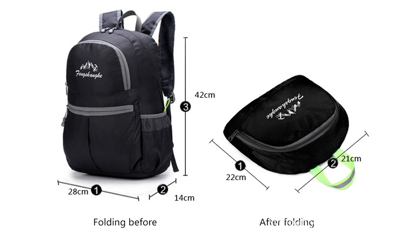 scratch resistant foldable Nylon Double knapsack