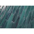 Malachite Green Quadrilateral Kite Shape Glass Mosaic