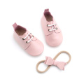 Zapatos Oxford de cuero de color mixto para niños