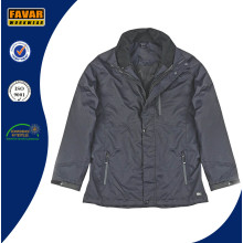 Impermeable de nylon transpirable acolchado de invierno 2 en 1 chaqueta de lluvia