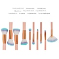 Orange Foundation and Eyeshadow Makeup Brush Set