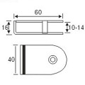 Small Stainless Steel Glass Clamp Used in Fixing Glass (CR-G47)