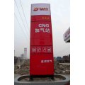 Caixas de sinal LED Pylon publicidade exterior personalizado para posto de gasolina usando