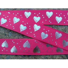 Mode Design Grosgrain Ribbon mit Remasuri metallische Herz gedruckt glänzend Multifunktionsleiste