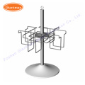 Customized Greeting Postcard Wire Rotating Display Postcard Counter Display Metal Stands Gift Cards Rotatable