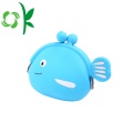 Fish Shape Children Silicone Coin Purse without Zipper