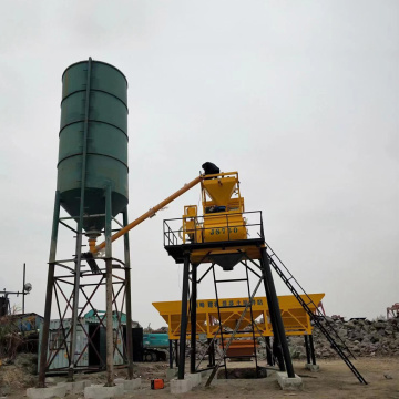 HZS35 small concrete batching plant cement mixing plant