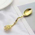 Small gold spoon metal coffee tea spoon scoop