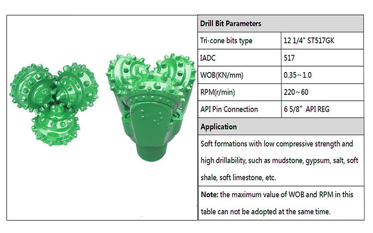 12 1/4 Iadc 517 tricone bit