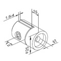 Conector de tubo de suporte de corrimão de aço inoxidável 304