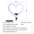 Luz de preenchimento LED com formato de coração para fotografia portátil