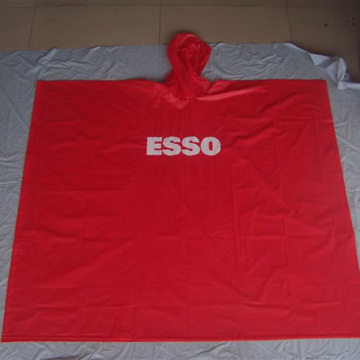 Emergency Waterproof PVC Rain Poncho with Hood