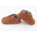 Unisex design Soft Suede Leather Shoelace Crib Shoes