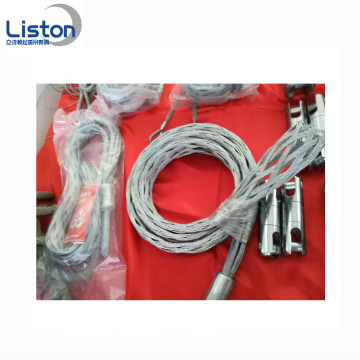 Steel wire rope cable mesh sock grip