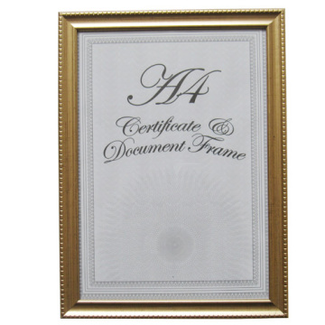 Goldene elegante und einfache A4 Zertifikat Frame
