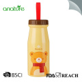 Steel Water Bottle Silicone Handle Lid For Kids