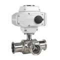 Electric Sanitary Clamp Connection 3 Way Ball Valve
