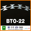 ISO9001 BTO-10,22 CBT-60,65 razor barbed wire mesh fence