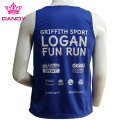 Camiseta sin mangas running azul