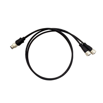 Cable de PVC con conector de tipo M12 a 2M12 Y