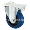 Elastic Rubber Top Plate Swivel Blue Elastic Rubber Caster