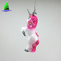 Colorful Customized Glass Unicorn Ornaments