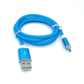 Voice control LED flowing Micro USB cable blue