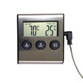 Large LCD Digital Cooking Thermometer with Clock Timer