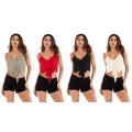 Spaghetti Straps Knot Tank Top para mujer