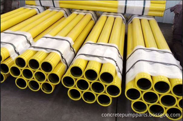 Yellow Concrete Pump Harden Pipe