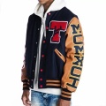 Maroon And Black Men's Baseball Jacket