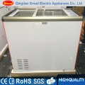 Flat Glass Door Display Chest Freezer, Ice Cream Freezer