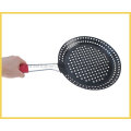 Black Iron Frying Strainer with Silicone Handle