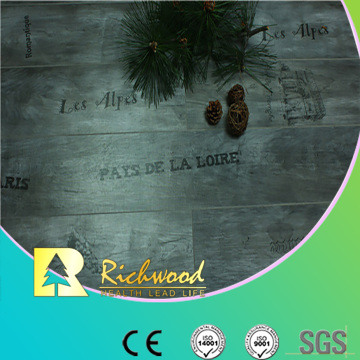 Commrcial 8.3mm Pérola Nogueira V-Grooved Encerado Piso laminado