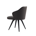 Modern Leather Dining Room Chair with Wooden Feet