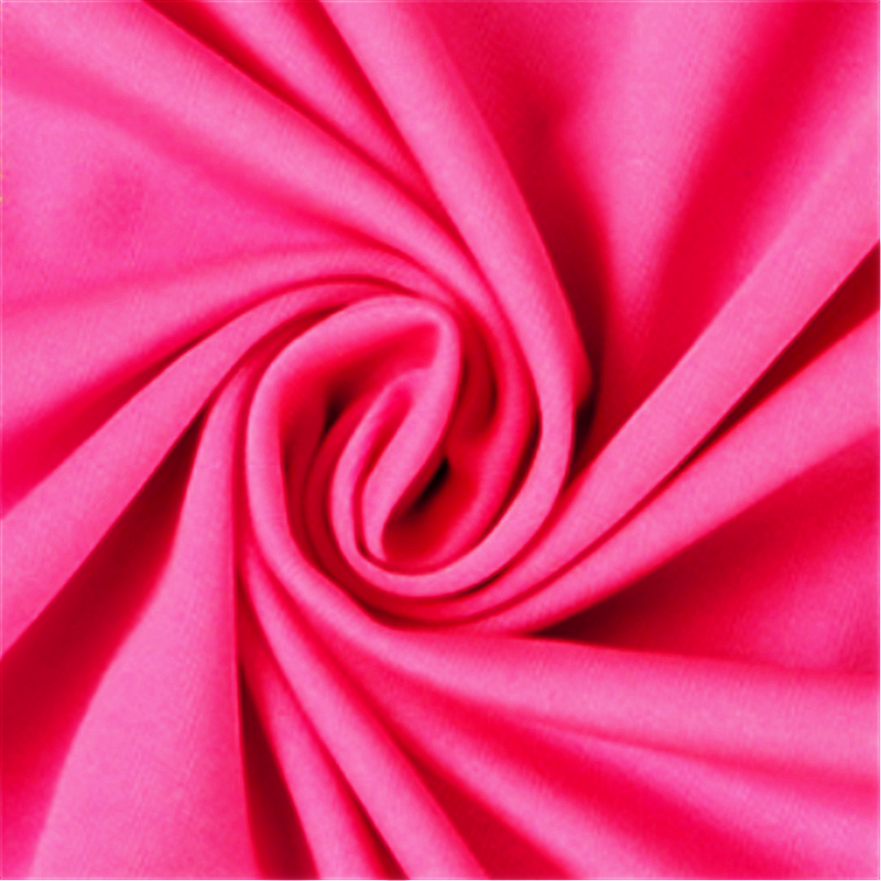 Rose Red Polyester Stretch Smooth Milk Silk Fabric