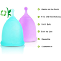 Eco-friendly Woman Reusable Silicone Menstrual Cups