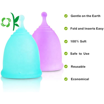 Eco-friendly Woman Reusable Silicone Menstrual Cups