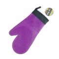 Purple patterned silicone  oven gloves