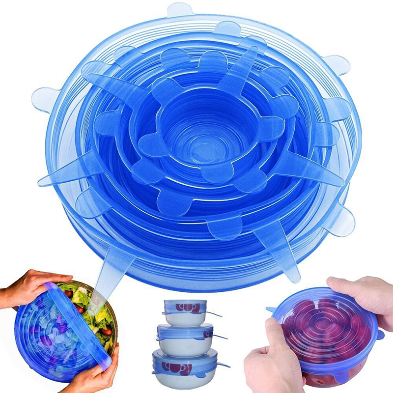 6pcs set Silicone Container Lids