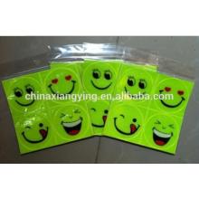 PVC Custom Safety Reflective Product Smiling Face Sticker