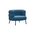 Blue sherpa faux sheepskin accent armchair lamb wool occasional lounge chair teddy fabric modern boucle chair