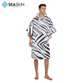 Seaskin Custom Digital Print Mikrofaser Erwachsener Surf Poncho Kapuzenhandtuchponcho