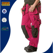 Womens Cerise Durable Knee Pads Cargo Pants