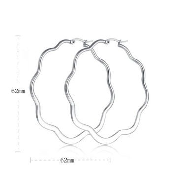 Оптовая моды большие серьги обруча для женщин нержавеющей стали ювелирные изделия оптовой