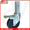 5 Inch Hard Rubber Scaffolding Casters with Total Lock Brake