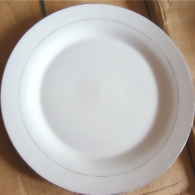 white ceramic plates 