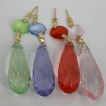 Fashion Chandelier Prism Parts with Acrylic Octagon Beads and Teardrop Pendant