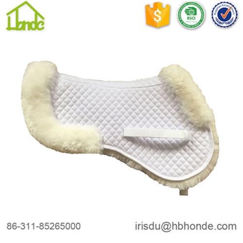 white sheepskin saddle pad